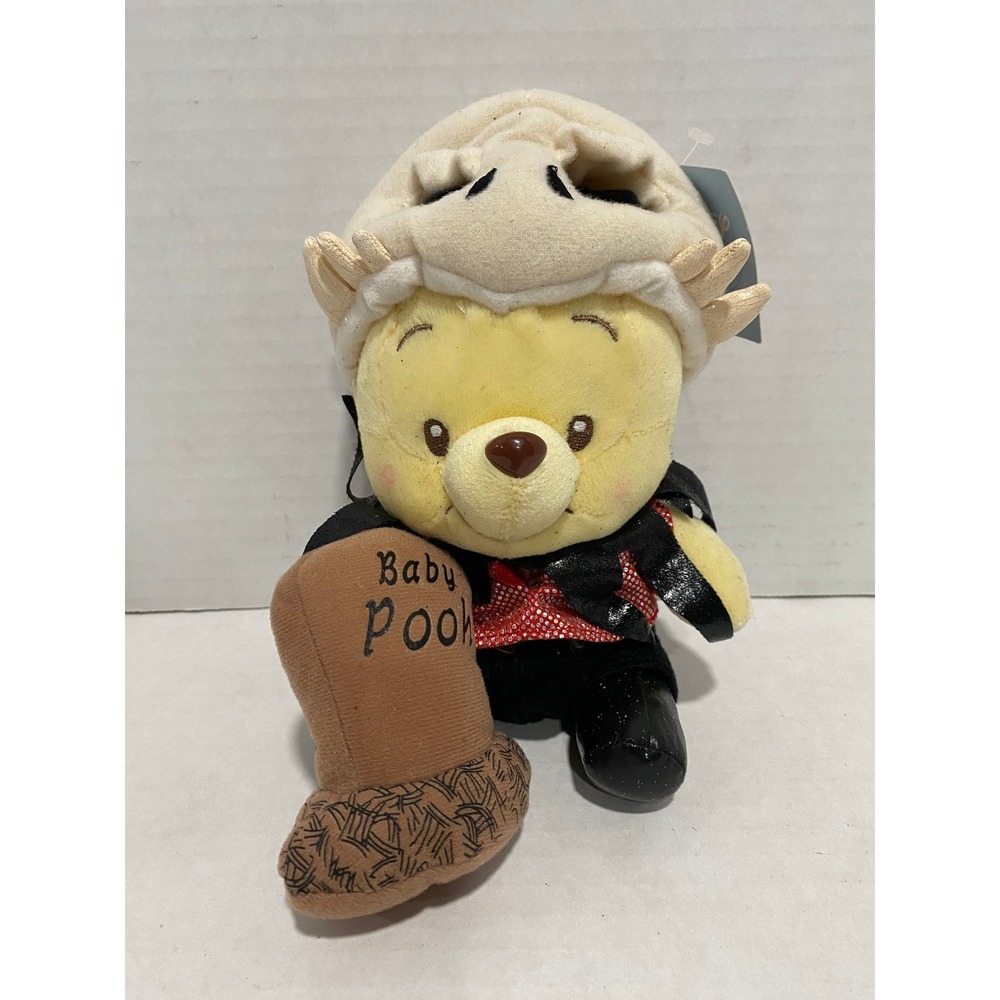 Disney Winnie the Pooh Plush Halloween Costume Tombstone Yellow 7in Good